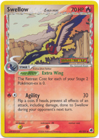 Swellow δ - 40/101 - Uncommon - Reverse Holo